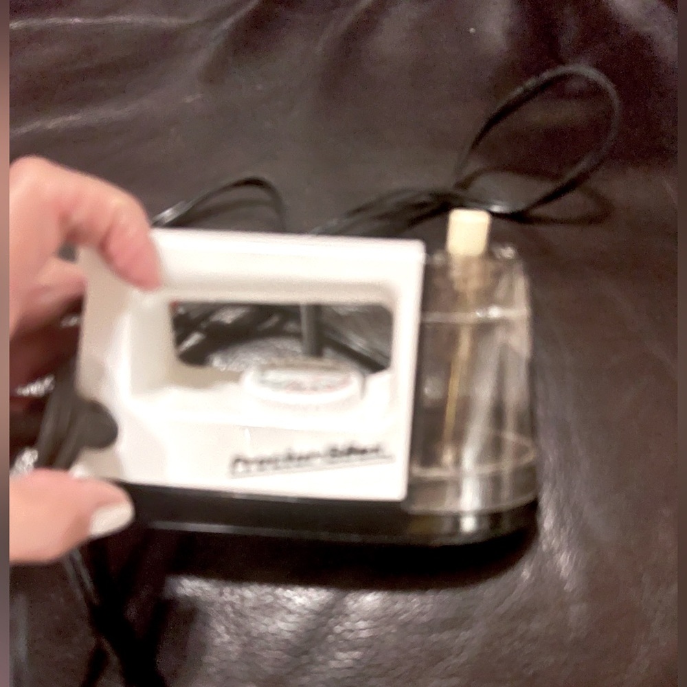 Vintage Procter Silex White and Black Travel Iron